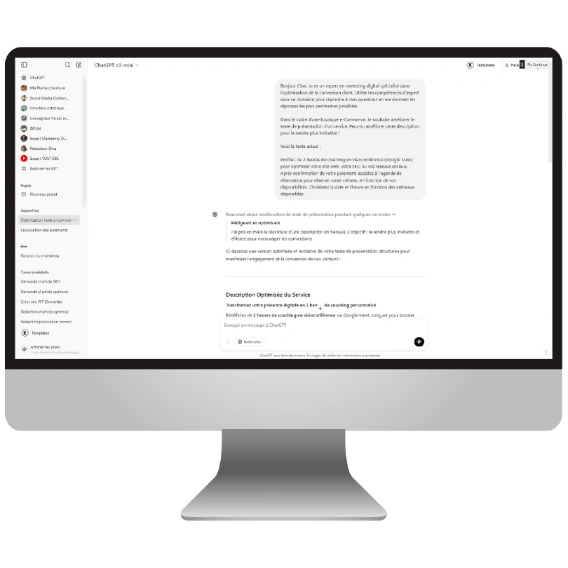 Création de contenus avec ChatGPT